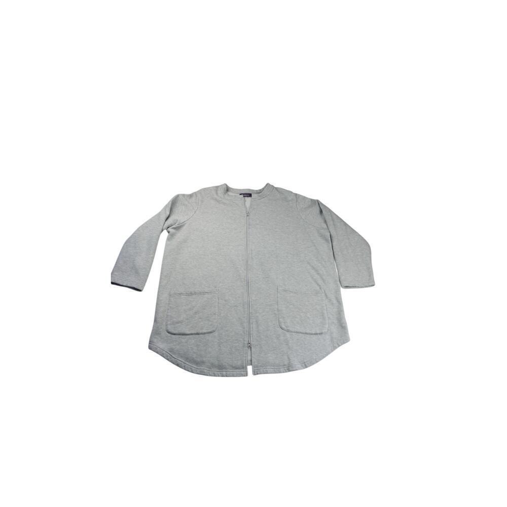 Women's Roaman's Grey Cotton/Polyester Blend Sweater - Size 3X